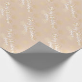 Elegant modern Gold, aangepast kerstpatroon Cadeaupapier (Hoek)