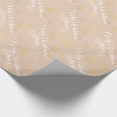 Elegant modern Gold, aangepast kerstpatroon Cadeaupapier (Hoek)