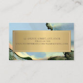 Elegant modern Gold Alcohol Inkt Visitekaartje (Achterkant)