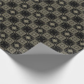 Elegant modern Gold Art Deco Squares Tegels Patroo Cadeaupapier (Hoek)