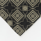 Elegant modern Gold Art Deco Squares tegels Patroo Fleece Deken (Hoek)