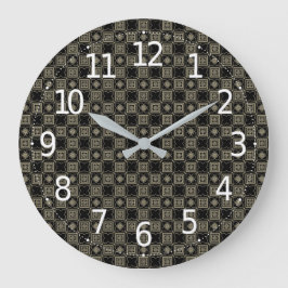 Elegant modern Gold Art Deco Squares Tegels Patroo Grote Klok