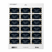 Elegant Modern Gold Black en White Calligraphy L Etiket (Full Sheet)