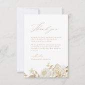 Elegant Modern Gold Botanical Floral Bedankkaart (Voorkant)