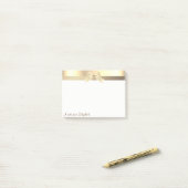 Elegant modern Gold Bow - op maat gemaakt Post-it® Notes (Op bureau)