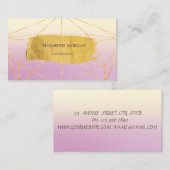 Elegant Modern Gold Brush Stroke Geometric, Ombre Visitekaartje (Voorkant / Achterkant)