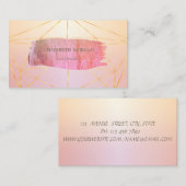 Elegant Modern Gold Brush Stroke Geometric Visitekaartje (Voorkant / Achterkant)