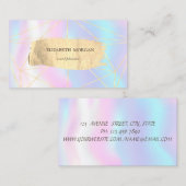 Elegant Modern Gold Brush Stroke, Lijnen, holograf Visitekaartje (Voorkant / Achterkant)