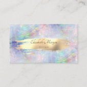 Elegant Modern, Gold Brush Stroke Opal Visitekaartje (Voorkant)