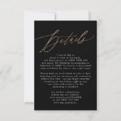 Elegant Modern Gold Calligraphy Wedding Enclosure RSVP Kaartje (Voorkant)