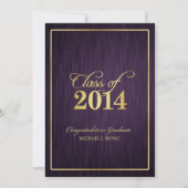 Elegant Modern Gold Class of 2014 Afstuderen Kaart (Voorkant)
