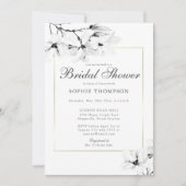 Elegant modern Gold Classy Magnolia Vrijgezellenfe Kaart (Voorkant)