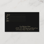 Elegant Modern, Gold Confetti Black Kortingskaartje (Achterkant)