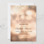 Elegant Modern Gold Confetti, Bokeh Sweet 16 Kaart (Voorkant)