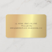 Elegant Modern Gold Confetti Cupcake Visitekaartje (Achterkant)