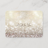 Elegant Modern Gold Confetti, Glitter Bokeh Kortingskaartje (Voorkant)
