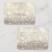 Elegant Modern Gold Confetti, Glitter Bokeh Kortingskaartje (Voorkant / Achterkant)
