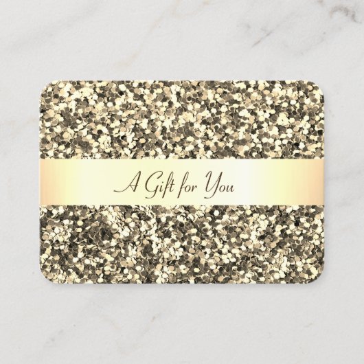 Elegant Modern Gold Confetti Glitter Kortingskaartje (Voorkant)