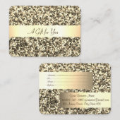Elegant Modern Gold Confetti Glitter Kortingskaartje (Voorkant / Achterkant)