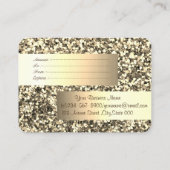 Elegant Modern Gold Confetti Glitter Kortingskaartje (Achterkant)