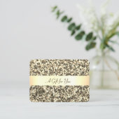 Elegant Modern Gold Confetti Glitter Kortingskaartje (Staand voorkant)