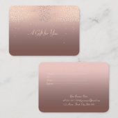 Elegant Modern Gold Confetti Kortingskaartje (Voorkant / Achterkant)