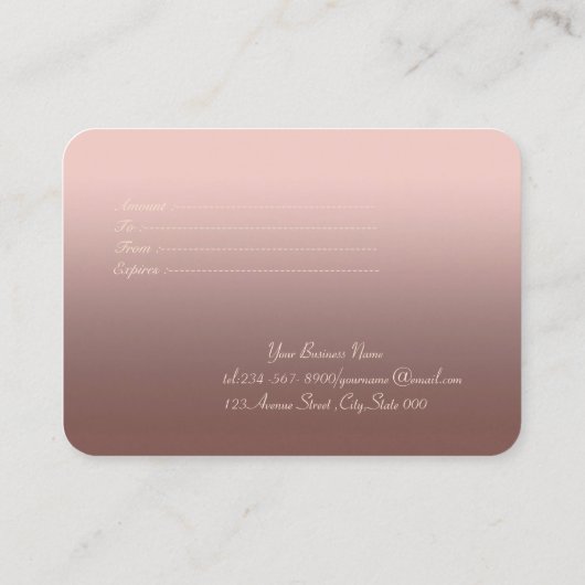 Elegant Modern Gold Confetti Kortingskaartje (Achterkant)