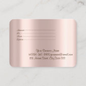 Elegant Modern Gold Confetti, Roos Gold Heart Kortingskaartje (Achterkant)