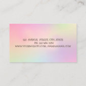 Elegant Modern Gold Confetti, Scissors Holographic Visitekaartje (Achterkant)