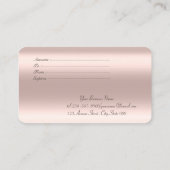 Elegant modern Gold Confetti Shiny Roos Gold Kortingskaartje (Achterkant)