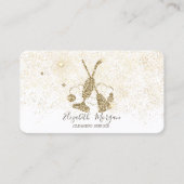 Elegant modern Gold Confetti Vacuümreiniger, ruimt Visitekaartje (Voorkant)