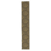Elegant Modern Gold  Damask Popular Lange Tafelloper (Voorkant)