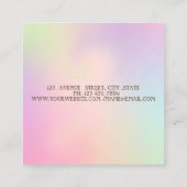 Elegant modern Gold Diamonds Holographic Vierkante Visitekaartje (Achterkant)