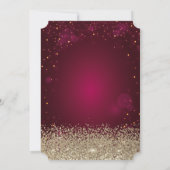 Elegant Modern Gold Diamonds Red Sweet 16 Kaart (Achterkant)