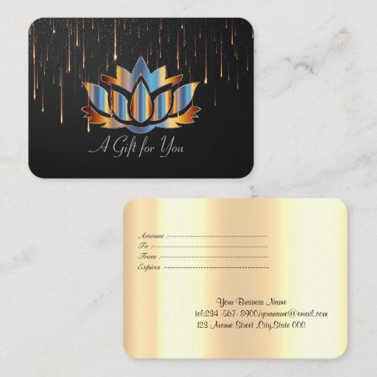 Elegant, modern Gold Drivers Gold Kortingskaartje (Voorkant / Achterkant)