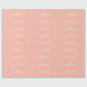 Elegant modern Gold- en roze kerstpatroon Cadeaupapier (Vlak)