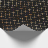 Elegant modern Gold Fence Chain Patroon | Cadeaupapier (Hoek)