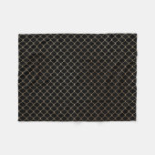 Elegant modern Gold Fence Chain Patroon | Fleece Deken (Voorkant (Horizontaal))
