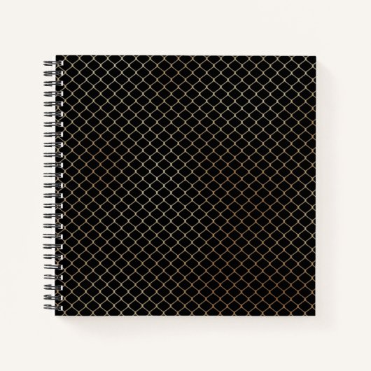 Elegant modern Gold Fence Chain Patroon | Notitieboek (Voorkant)