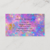 Elegant Modern Gold Fire Opal Stone Loyalty Kaart Visitekaartje (Achterkant)