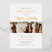 Elegant Modern Gold Foil Afstuderen Aankondiging (Voorkant)