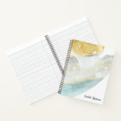 Elegant modern Gold Foil en Blauwgroen Abstract aa Notitieboek (Binnen)