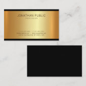 Elegant modern Gold Glamor Professional Uniek Visitekaartje (Voorkant / Achterkant)