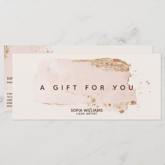 Elegant modern Gold Glitter Blush Pink (Voorkant / Achterkant)