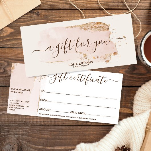 Elegant modern Gold Glitter Blush Pink