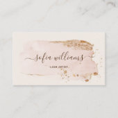 Elegant modern Gold Glitter Blush Pink Visitekaartje (Voorkant)