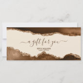 Elegant modern Gold Glitter Brown Agate (Voorkant)