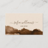 Elegant modern Gold Glitter Brown Agate Visitekaartje (Voorkant)