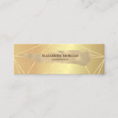 Elegant Modern Gold Glitter Brush Stroke, Geometri Mini Visitekaartje (Voorkant)