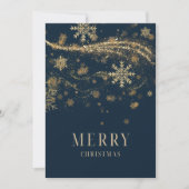 Elegant Modern Gold Glitter Chic Christmas Feestdagenkaart (Voorkant)